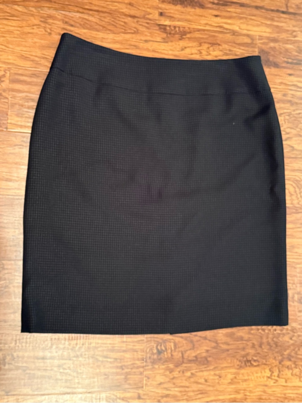 Anne Klein Black Windowpane Pencil Skirt